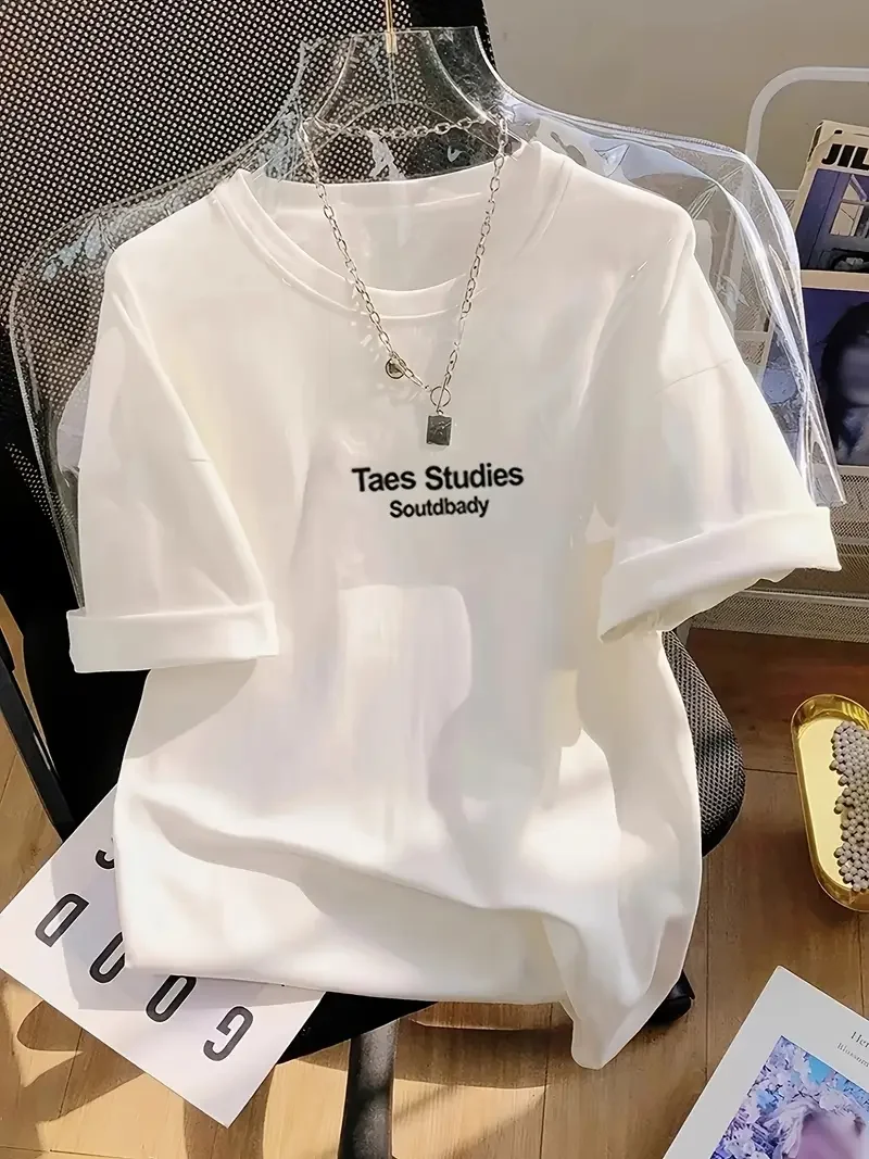 Plus - Size Women's Short - Sleeve T - shirt, “Taes Studies Souldbody” Print, Soft & Comfortable
Plus - Size Women's Short - Sleeve T - shirt, “Taes Studies Souldbody” Print, Soft & Comfortable