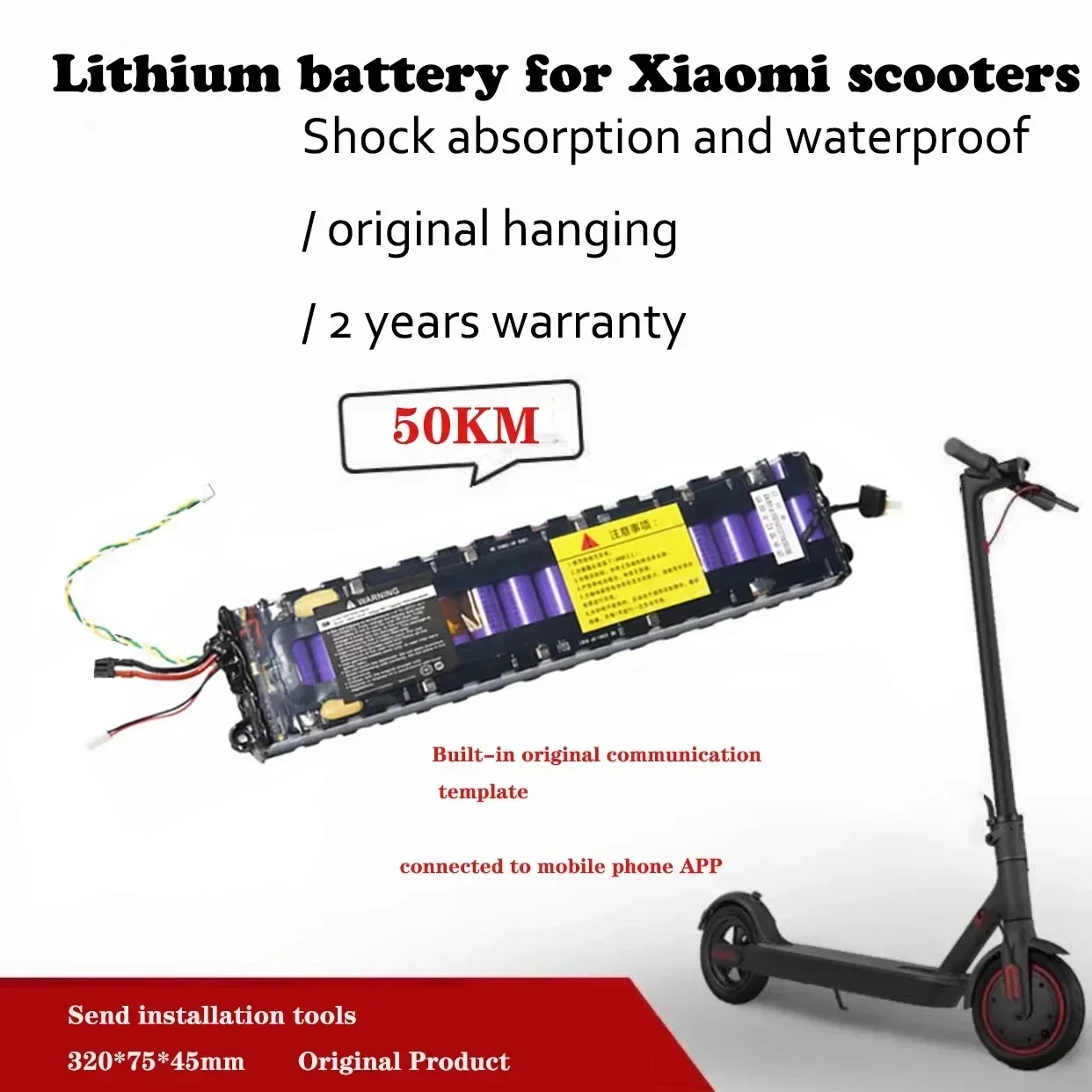 Batería de iones de litio para Xiaomi M356 M356 Pro, paquete de batería especial, 36V, 10,5 Ah, 50km
Batería de iones de litio para Xiaomi M356 M356 Pro, paquete de batería especial, 36V, 10,5 Ah, 50km