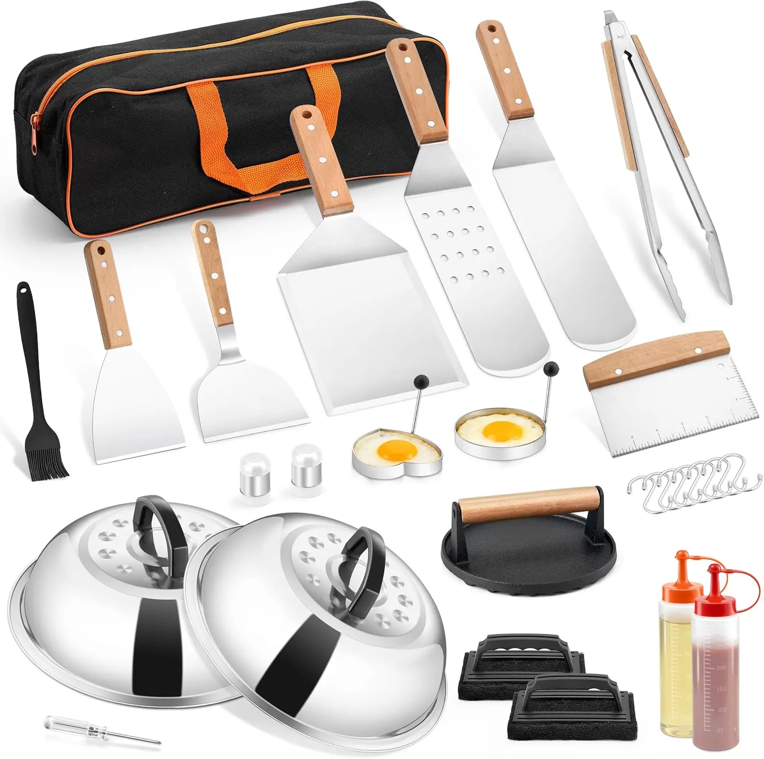 Griddle Accessories Kit, 20Pcs Flat Top Grill Accessories for Camping, Professional Griddle Spatula Grill Tools Set w
Griddle Accessories Kit, 20Pcs Flat Top Grill Accessories for Camping, Professional Griddle Spatula Grill Tools Set w