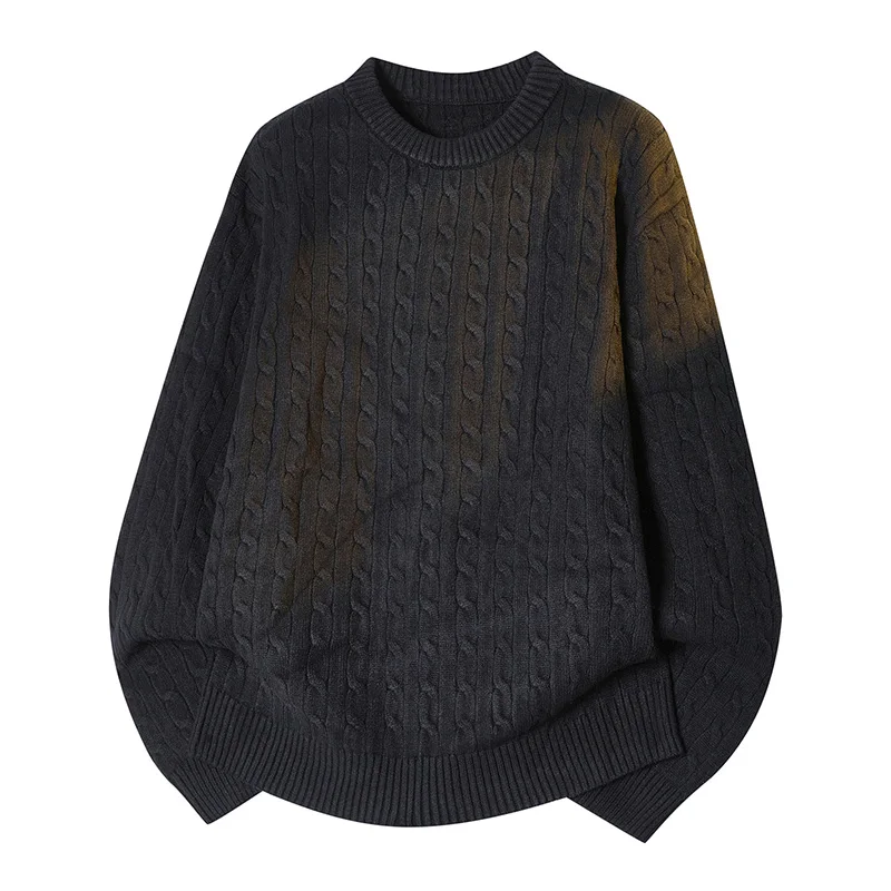 Мужской зимний свободный вязаный свитер с узором косами, повседневный пуловер с круглым вырезом, базовый слой, новинка
Мужской зимний свободный вязаный свитер с узором косами, повседневный пуловер с круглым вырезом, базовый слой, новинка