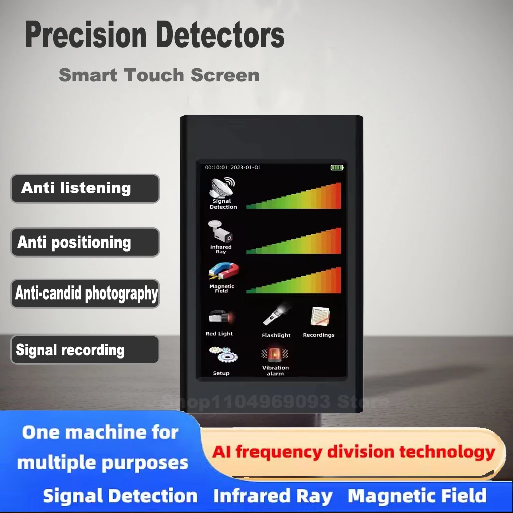 Innovative Covert WiFi Camera/GPS Signal Detector Full Touch Anti-tracker LCD Spy Device GSM/Bug/Wiretapping Detection scanner
Innovative Covert WiFi Camera/GPS Signal Detector Full Touch Anti-tracker LCD Spy Device GSM/Bug/Wiretapping Detection scanner