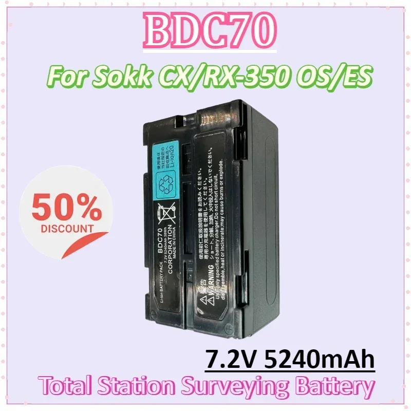 5PCS BDC70 7.2V 5240mAh Battery for Sokk CX/RX-350 OS/ES for Top Total Station Rechargeable Li-ion Battery
5PCS BDC70 7.2V 5240mAh Battery for Sokk CX/RX-350 OS/ES for Top Total Station Rechargeable Li-ion Battery