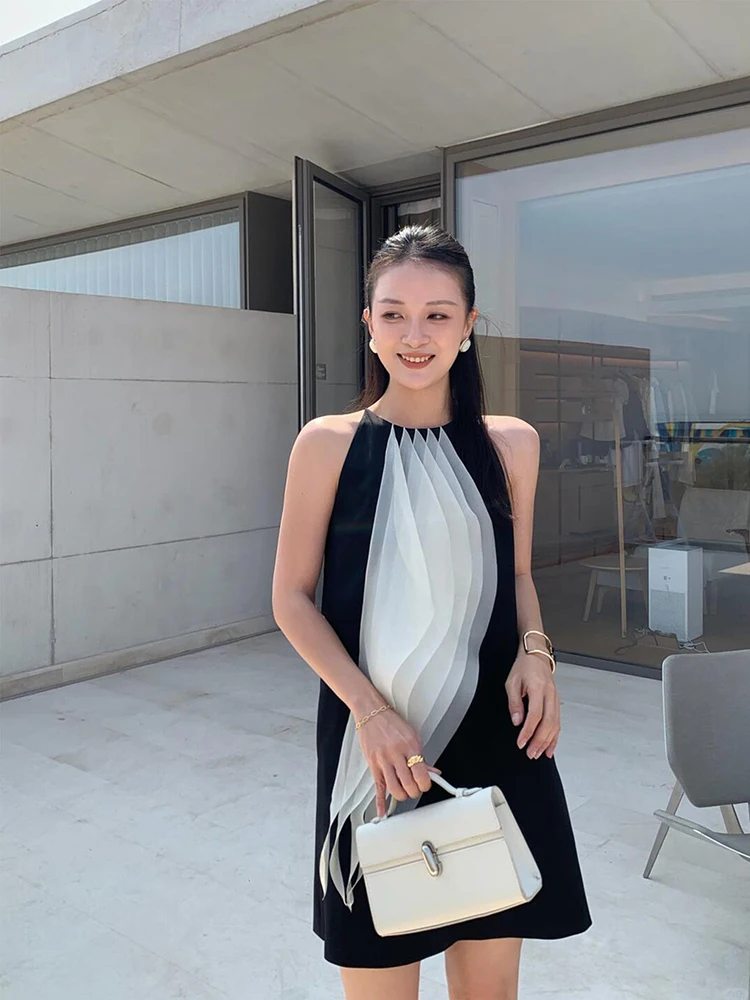 Layered black dress made of sheer fabric, 2026 summer new style elegant sleeveless women's dress
Layered black dress made of sheer fabric, 2026 summer new style elegant sleeveless women's dress