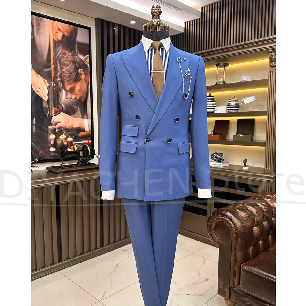 Mens Double Breasted 2 Piece Suit Slim Fit Peak Lapel Formal Outfit Fashion Business Evening Party Wedding Groom Tuxedo
Mens Double Breasted 2 Piece Suit Slim Fit Peak Lapel Formal Outfit Fashion Business Evening Party Wedding Groom Tuxedo