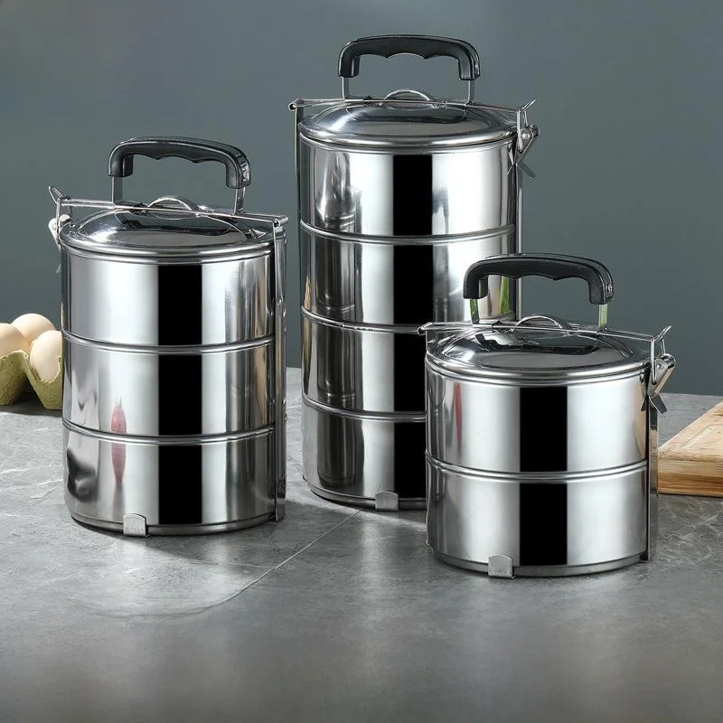 Stainless Steel Multi-layer Lunch Box Food Preservation Insulated Basket round Shape Three Dividers Meal Container Dishware
Stainless Steel Multi-layer Lunch Box Food Preservation Insulated Basket round Shape Three Dividers Meal Container Dishware