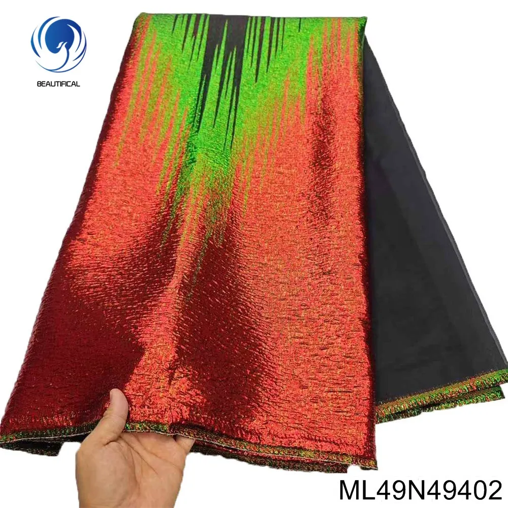 2025 Новая, яркая и высококачественная нигерийская африканская цветная жаккардовая удобная кружевная французская ткань для свадебного платья ML49N494 
2025 Новая, яркая и высококачественная нигерийская африканская цветная жаккардовая удобная кружевная французская ткань для свадебного платья ML49N494