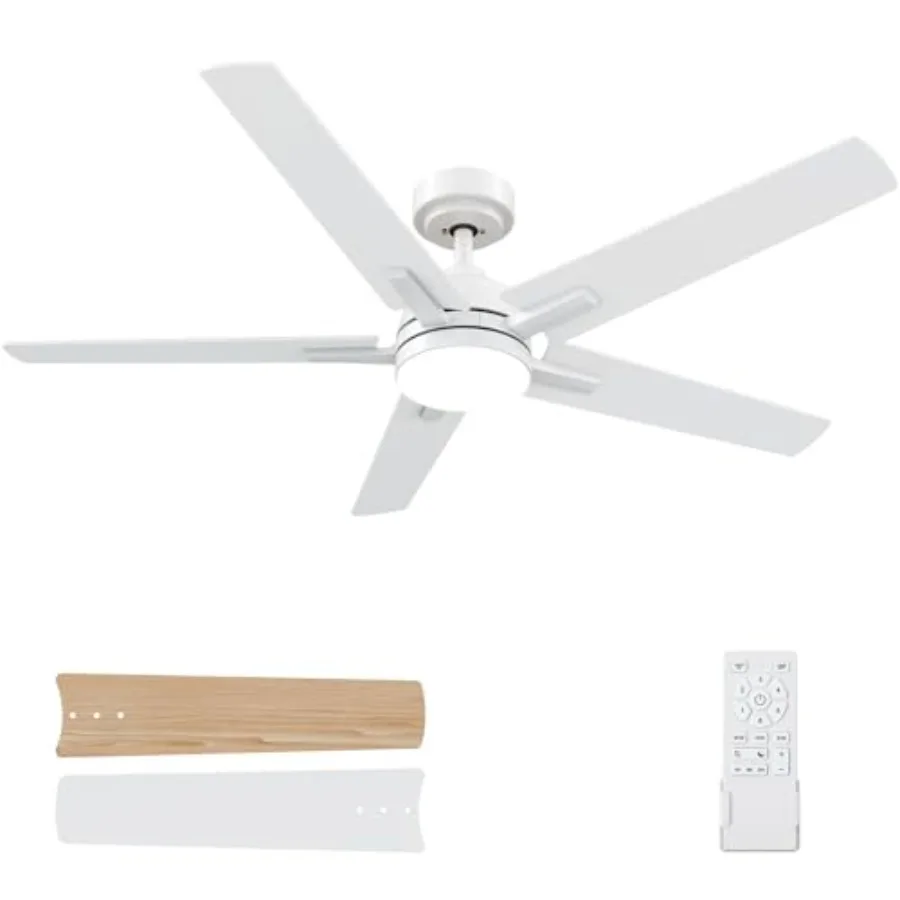 Ceiling Fans with Lights, 52 inch Ceiling Fan with Light and Remote Control, Reversible, 3CCT, Dimmable, Noiseless, Small Ceili
Ceiling Fans with Lights, 52 inch Ceiling Fan with Light and Remote Control, Reversible, 3CCT, Dimmable, Noiseless, Small Ceili