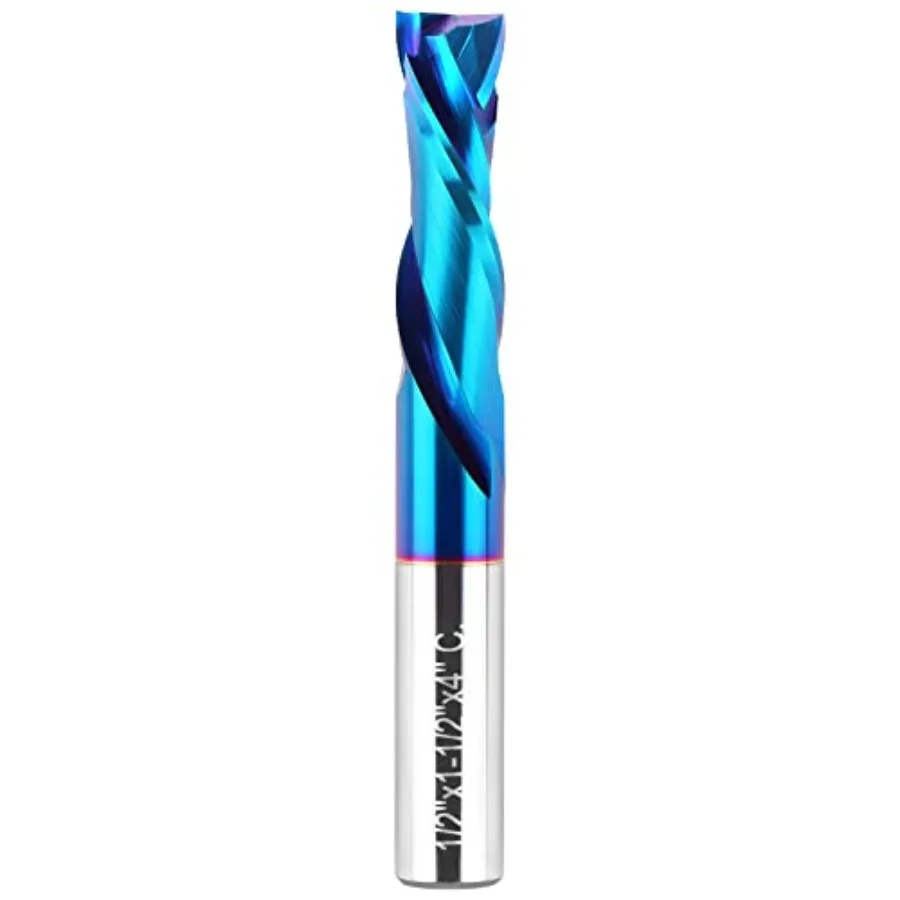 Spiral Router Bits Bit 1/2 inch ting Diameter with Nano Blue Coated 1/2 inch Shank Solid Carbide CNC End Mill for Wood Carving
Spiral Router Bits Bit 1/2 inch ting Diameter with Nano Blue Coated 1/2 inch Shank Solid Carbide CNC End Mill for Wood Carving