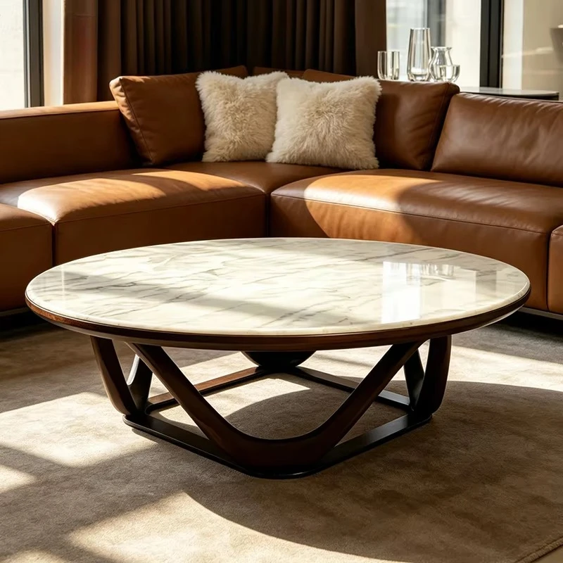 ld-Solid Wood Coffee Table Round Marble Top Center Table Luxury Fashion Living Room Furniture Custom Sintered Stone Tea Table#
ld-Solid Wood Coffee Table Round Marble Top Center Table Luxury Fashion Living Room Furniture Custom Sintered Stone Tea Table#
