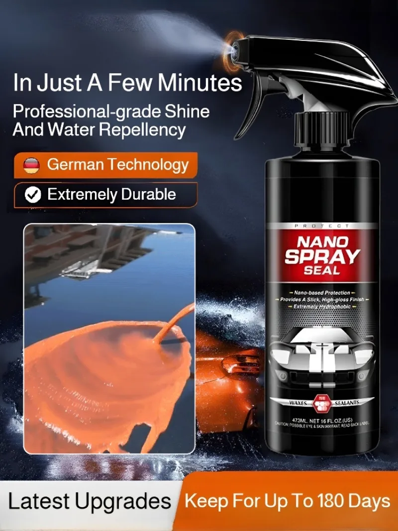 Quick Effect Car Nano Coating Agent, Waterproof Ceramic Polish Wax, Auto Paint Care Crystal Coating for Car Detailing
Quick Effect Car Nano Coating Agent, Waterproof Ceramic Polish Wax, Auto Paint Care Crystal Coating for Car Detailing