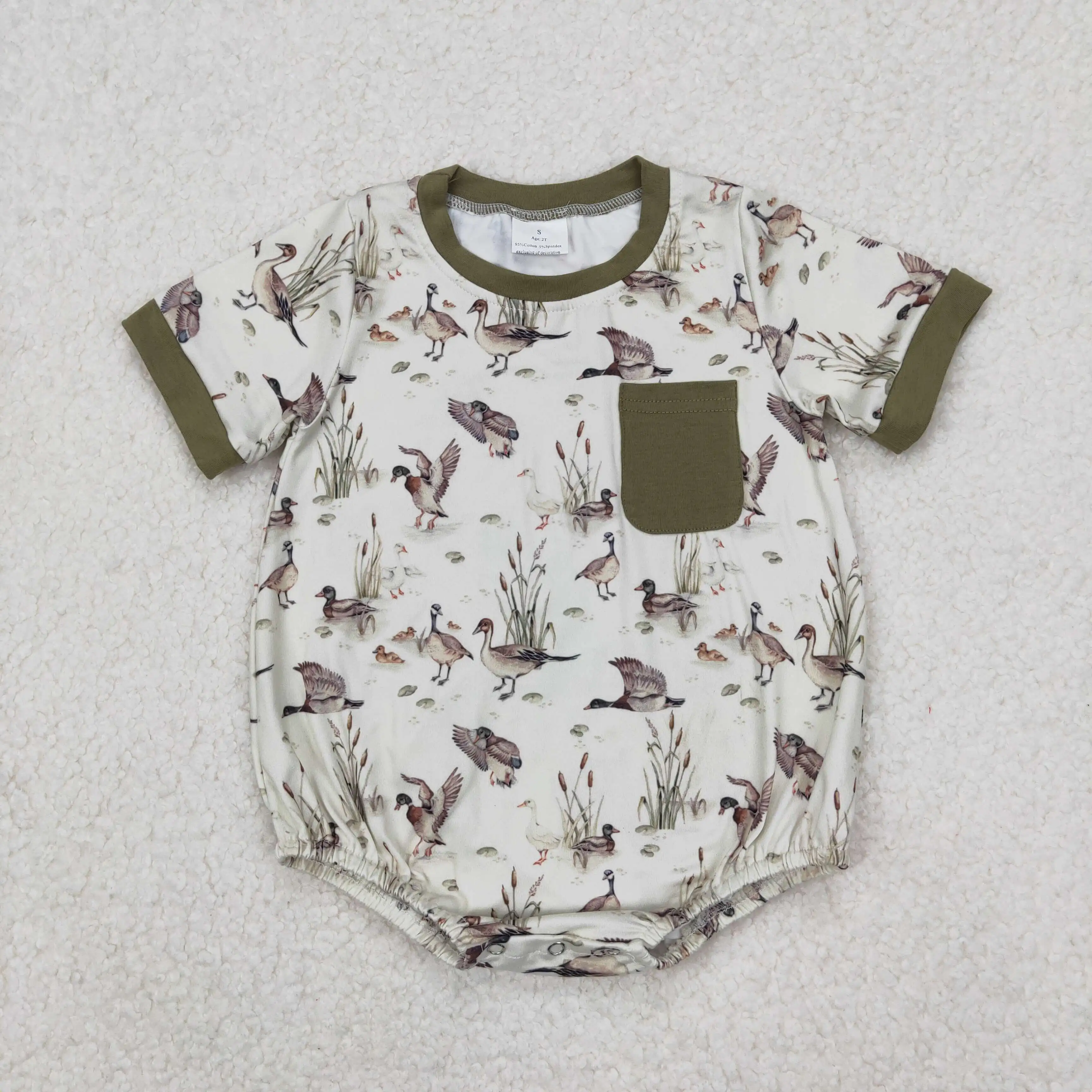 3.18y New stock baby boys summer rompers wholesale boutique duck green pocket short sleeve jumpsuit
3.18y New stock baby boys summer rompers wholesale boutique duck green pocket short sleeve jumpsuit