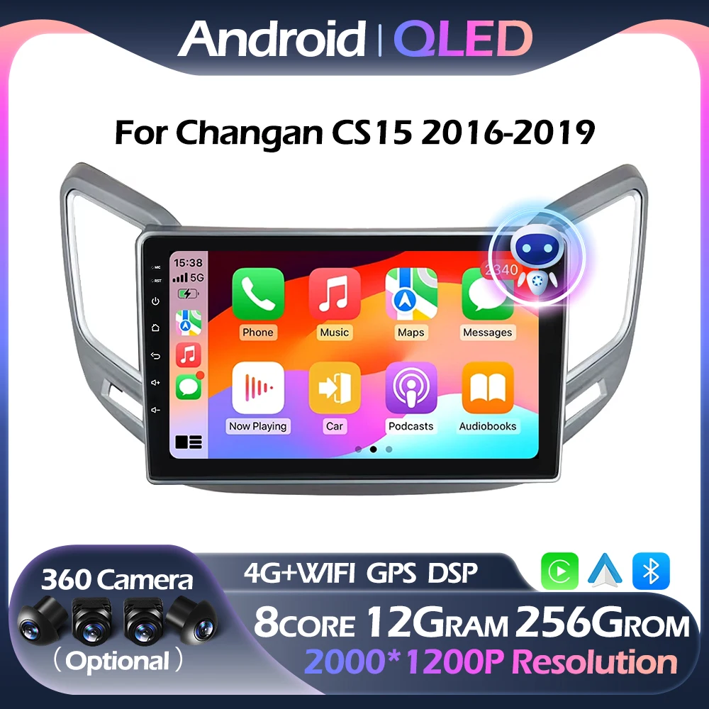 Android Auto Carplay Car Radio For Changan CS15 2016-2019 Multimedia Navigation Player QLED 4G WIFI FM DSP BT
Android Auto Carplay Car Radio For Changan CS15 2016-2019 Multimedia Navigation Player QLED 4G WIFI FM DSP BT