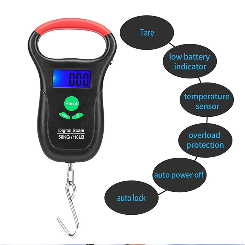 A79E-Fishing 50Kg LCD Digital Fishing Scale Portable Travel Luggage Weighing Scale Fishing Tools With Tape Measure
A79E-Fishing 50Kg LCD Digital Fishing Scale Portable Travel Luggage Weighing Scale Fishing Tools With Tape Measure