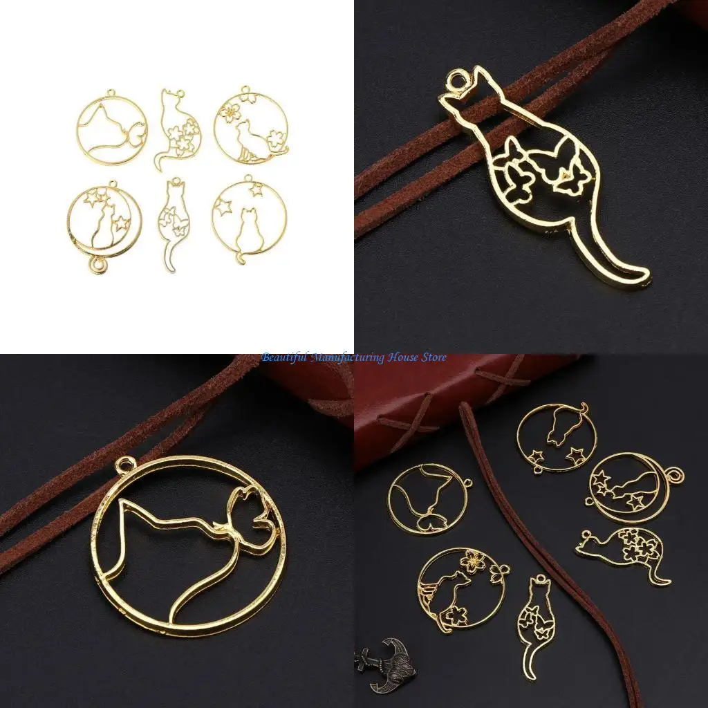 E56A 6x Necklace Pendant Gold Kitten for Cat Hollow Metal Frame UV Epoxy Resin T
E56A 6x Necklace Pendant Gold Kitten for Cat Hollow Metal Frame UV Epoxy Resin T