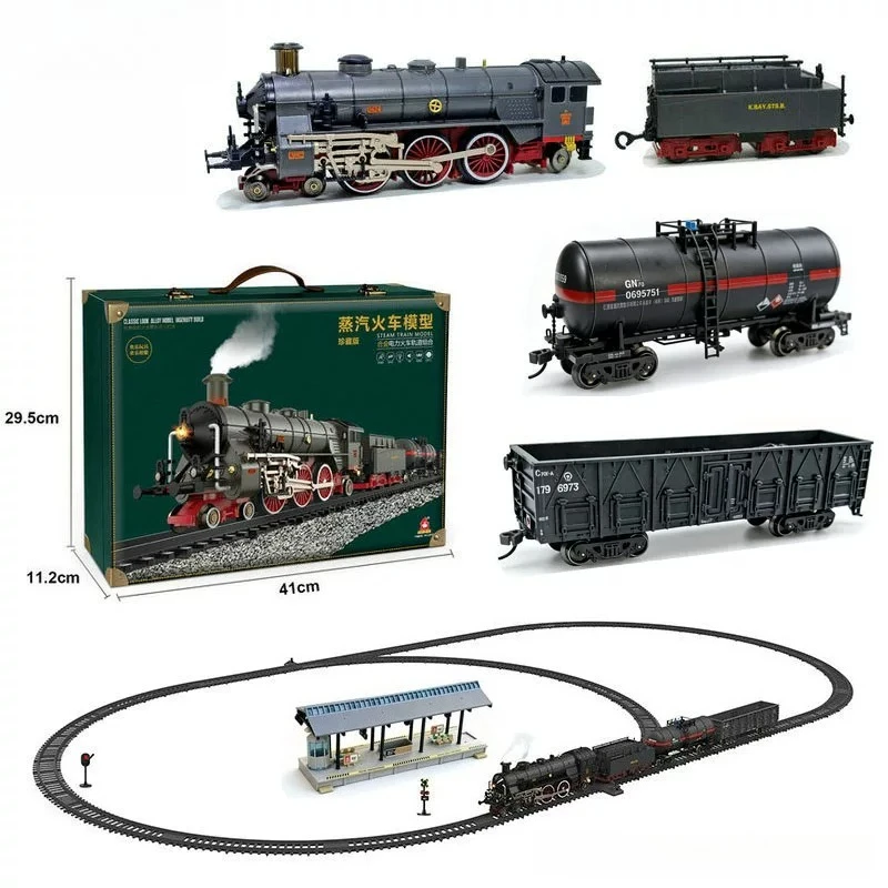 Simulation Model Steam Locomotive Alloy Material Classic Railway Freight Train Electric Track Train Model Boy's Toy Gift
Simulation Model Steam Locomotive Alloy Material Classic Railway Freight Train Electric Track Train Model Boy's Toy Gift