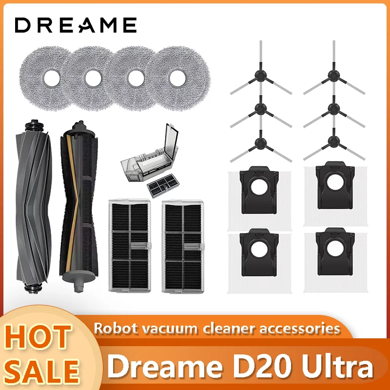 Dreame D20 Ultra / L10s Ultra CE Robot Vacuum Cleaner Accessories Main Side Brush Mop Cloth Hepa Filter Dust Bag Spare Parts
Dreame D20 Ultra / L10s Ultra CE Robot Vacuum Cleaner Accessories Main Side Brush Mop Cloth Hepa Filter Dust Bag Spare Parts
