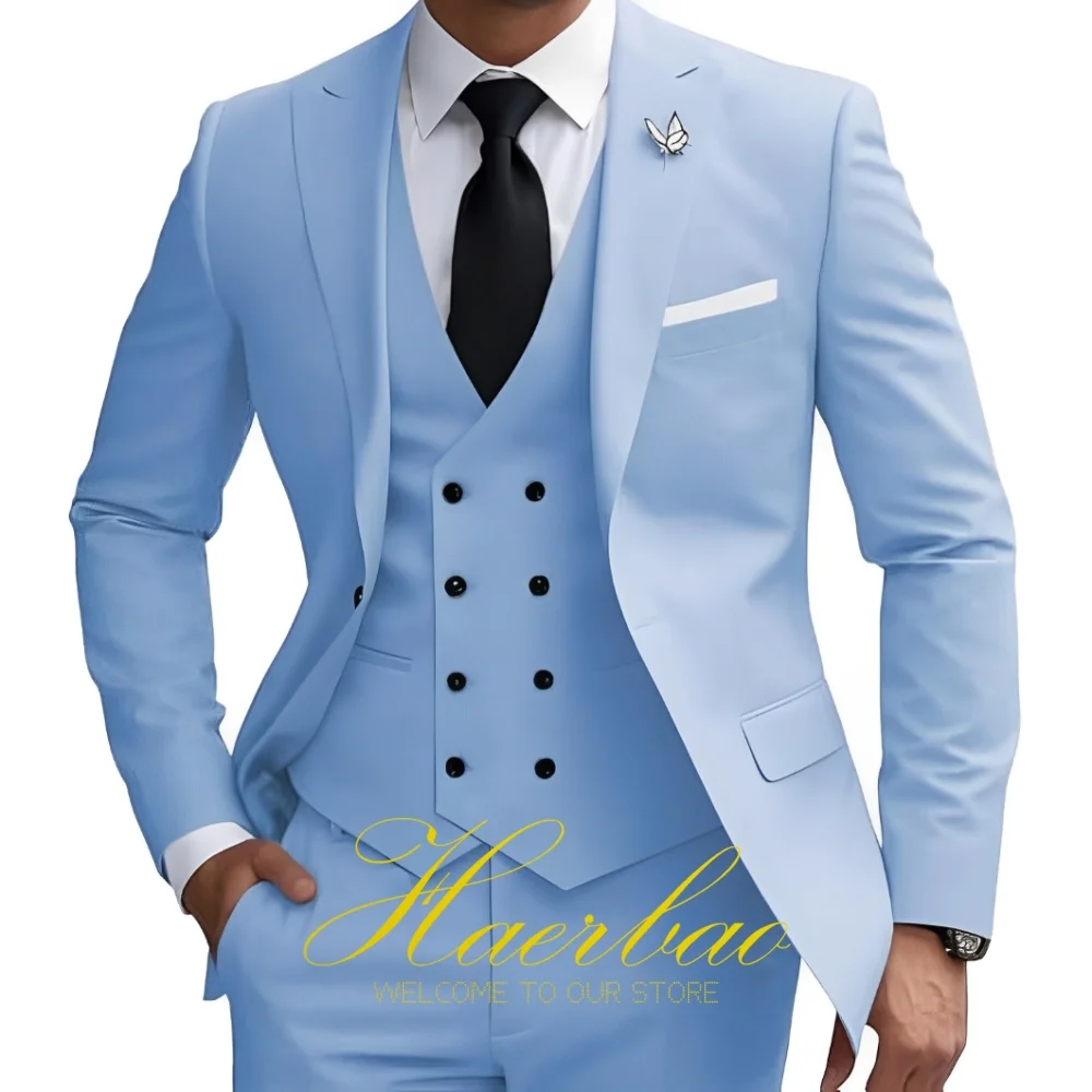 Formal Men's Suit 3 Piece Slim Fit Suit Set Double Breasted Vest Suit for Men Wedding Prom Party Dinner Men Tuxedo
Formal Men's Suit 3 Piece Slim Fit Suit Set Double Breasted Vest Suit for Men Wedding Prom Party Dinner Men Tuxedo