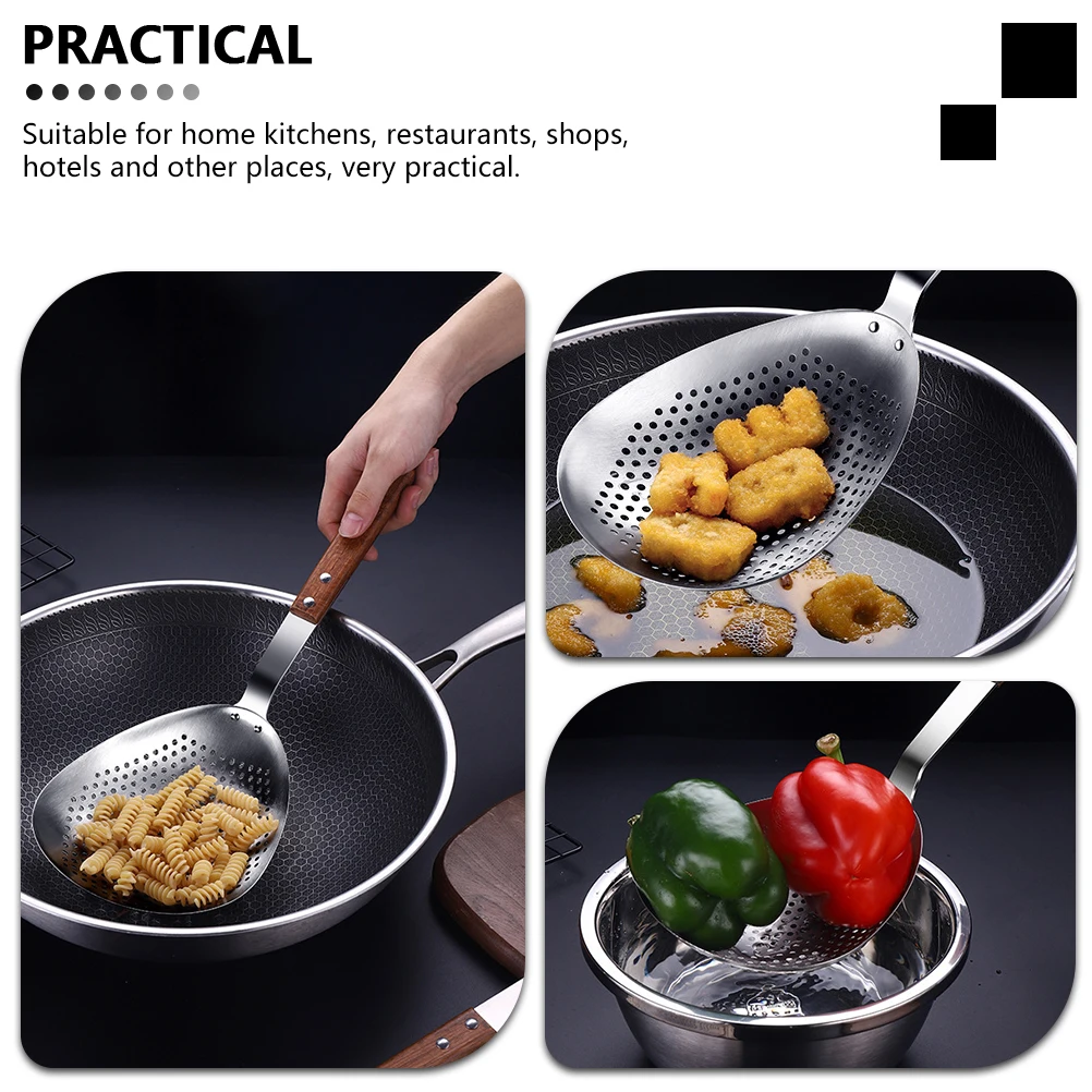 Stainless Steel Pepper Spoon Filter Scoop Frying Oil Strainer Kitchen Tool Multifunctional Wood H Practical Home
Stainless Steel Pepper Spoon Filter Scoop Frying Oil Strainer Kitchen Tool Multifunctional Wood H Practical Home