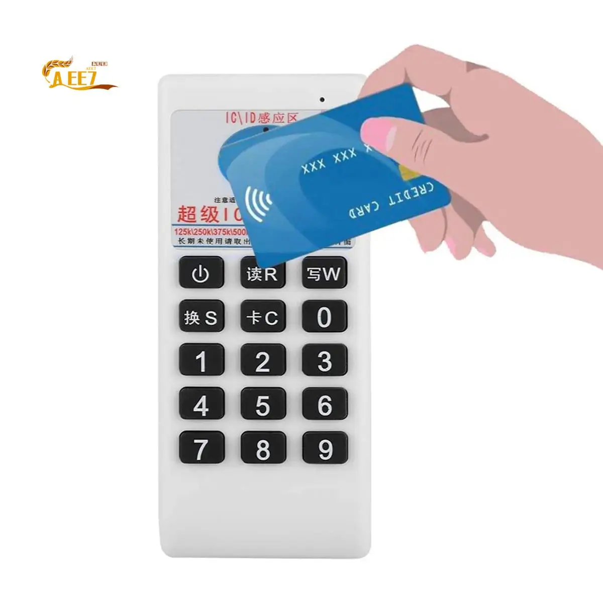 AEE7-Handheld RFID Copier Reader Writer Duplicator 125Khz 13.56Mhz Frequency ID IC Card Programmer
AEE7-Handheld RFID Copier Reader Writer Duplicator 125Khz 13.56Mhz Frequency ID IC Card Programmer