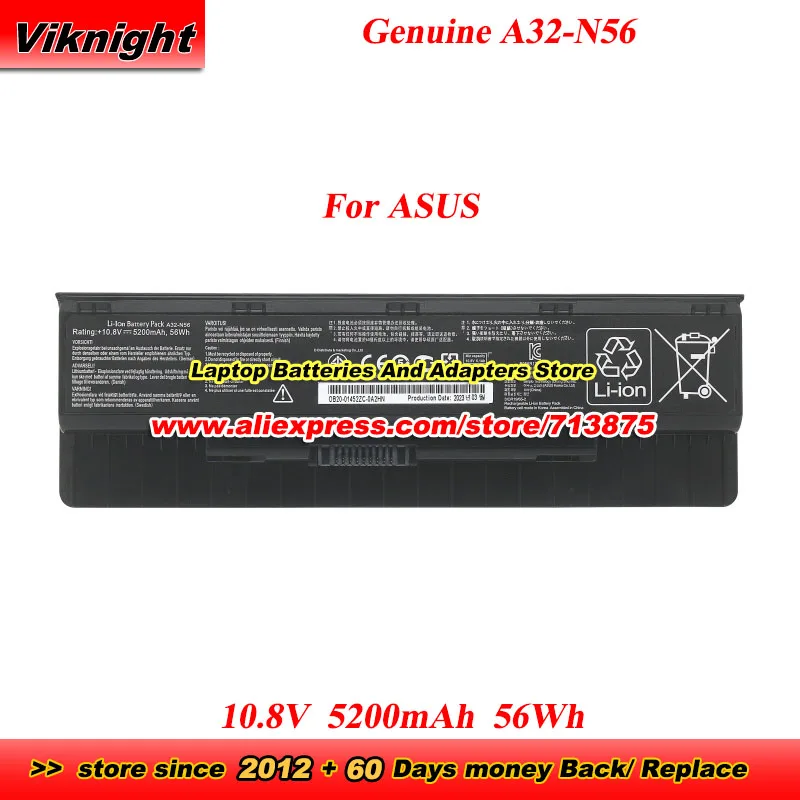 Genuine A32-N56 Battery A31-N56 for ASUS N46 N46V N46VJ N46VM N46VZ N56 N56V N56VJ N56VM N56VZ N76 N76V N76VJ N76VM N76VZ N551V
Genuine A32-N56 Battery A31-N56 for ASUS N46 N46V N46VJ N46VM N46VZ N56 N56V N56VJ N56VM N56VZ N76 N76V N76VJ N76VM N76VZ N551V
