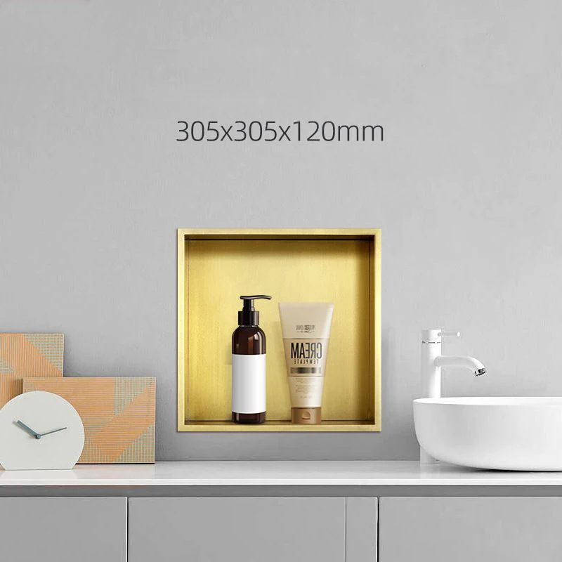 Brushed Gold Bathroom in Wall Shampoo Shelf Luxury Shower Caddy Shelf
Brushed Gold Bathroom in Wall Shampoo Shelf Luxury Shower Caddy Shelf