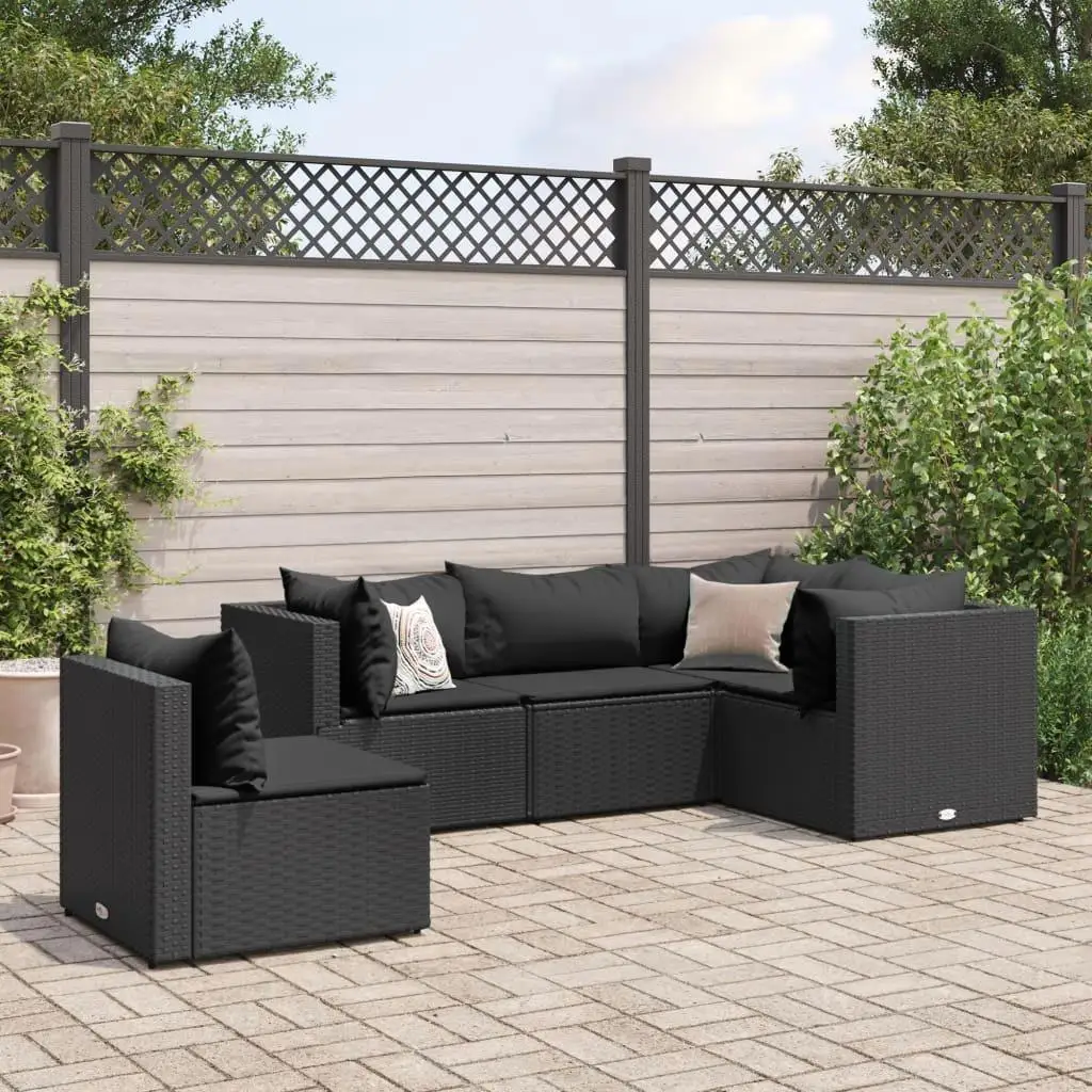 Stylish Black Poly Rattan Patio Lounge Set Durable Powder Coated Steel Frame Outdoor Furniture
Stylish Black Poly Rattan Patio Lounge Set Durable Powder Coated Steel Frame Outdoor Furniture