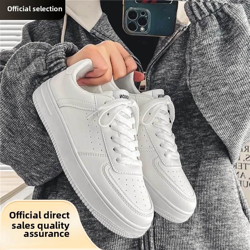 men's new breathable white shoes Korean version trendy and versatile thick soled sports and leisure board shoes for men
men's new breathable white shoes Korean version trendy and versatile thick soled sports and leisure board shoes for men