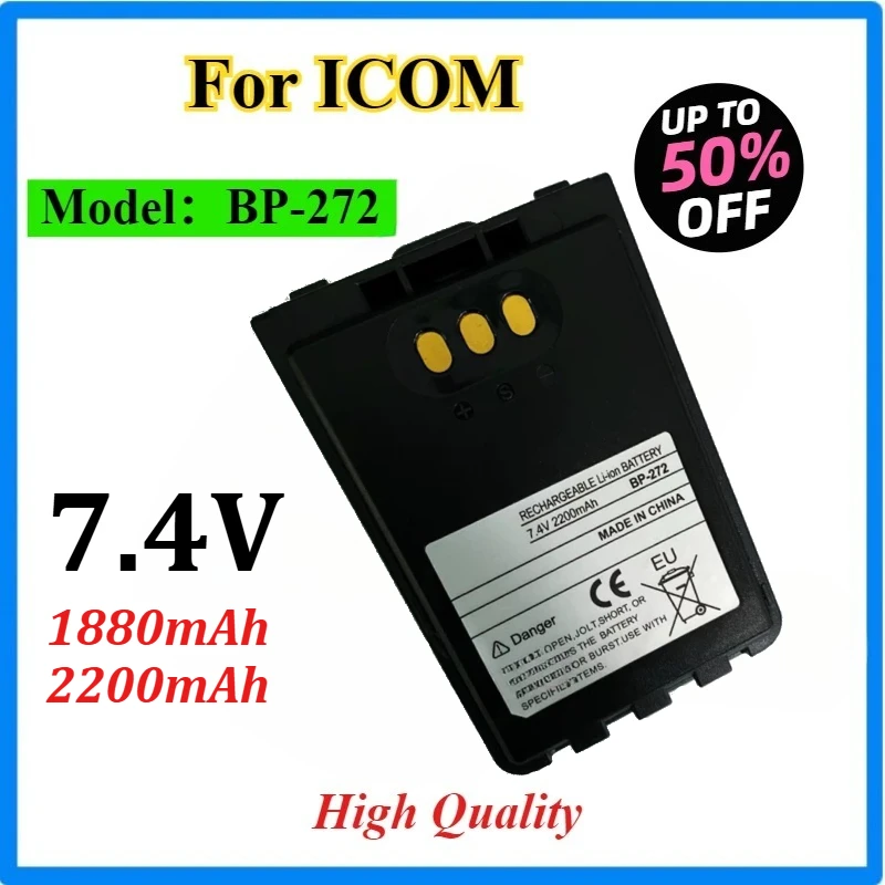 Аккумулятор BP-272 7,4 В, 1880 мАч, 14 Втч, для ICOM ID-50A ID-51A ID-51E/31 lC-705 ID-52A ID-52E IP501H IP503H Lite BP-271 BP-273 BP-307
Аккумулятор BP-272 7,4 В, 1880 мАч, 14 Втч, для ICOM ID-50A ID-51A ID-51E/31 lC-705 ID-52A ID-52E IP501H IP503H Lite BP-271 BP-273 BP-307