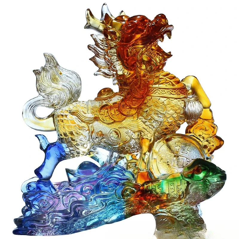 A pair of large-sized unicorn crystal handicrafts ornaments
A pair of large-sized unicorn crystal handicrafts ornaments