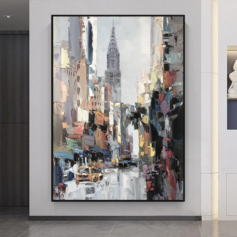 Handmade Painting City Hallway Background Wall Decorative Modern Abstract Stereo Slightly Luxury Living Room Mural
Handmade Painting City Hallway Background Wall Decorative Modern Abstract Stereo Slightly Luxury Living Room Mural
