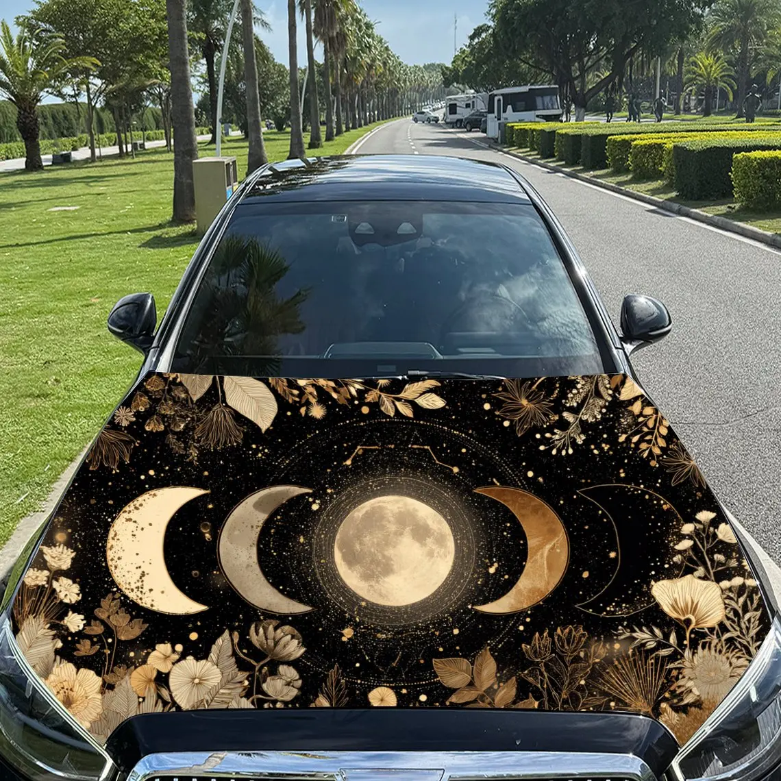 Golden Moon Print car hood stickers, waterproof self-adhesive, scratch resistant, easy to stick, durable car PVC stickers, car d
Golden Moon Print car hood stickers, waterproof self-adhesive, scratch resistant, easy to stick, durable car PVC stickers, car d