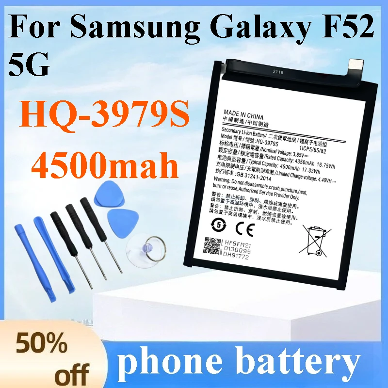 New HQ-3979S Battery 4500mAh High Capacity Replacement Phone Battery for Samsung Galaxy F52 5G Persistent Standby
New HQ-3979S Battery 4500mAh High Capacity Replacement Phone Battery for Samsung Galaxy F52 5G Persistent Standby