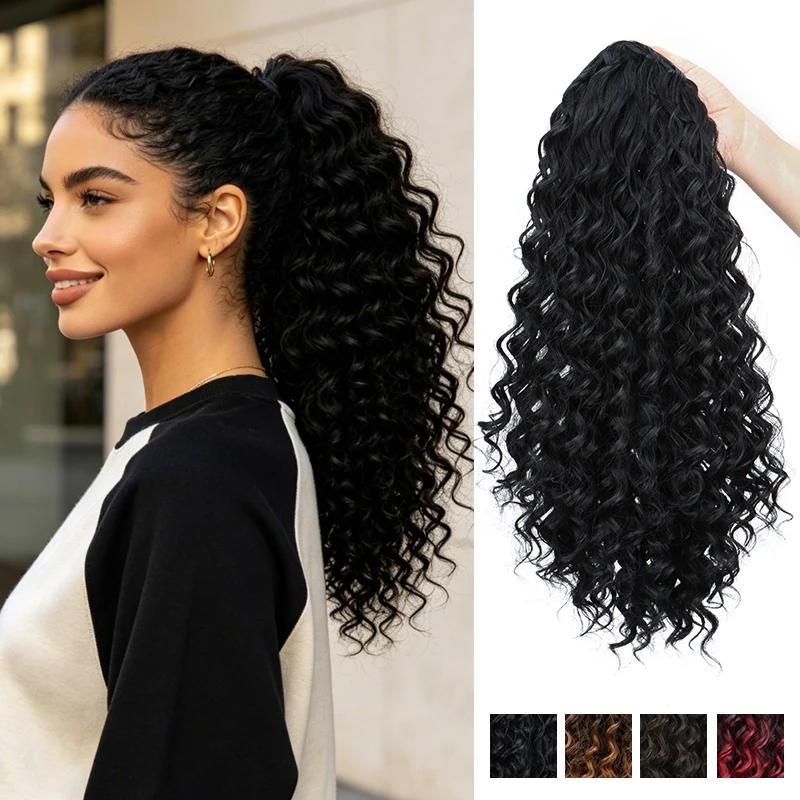 18Inch Synthetic Fluffy Afro Kinky Curly Ponytail Extension Drawstring Clip-in High-Temperature Fiber Hair for Women Daily Use
18Inch Synthetic Fluffy Afro Kinky Curly Ponytail Extension Drawstring Clip-in High-Temperature Fiber Hair for Women Daily Use