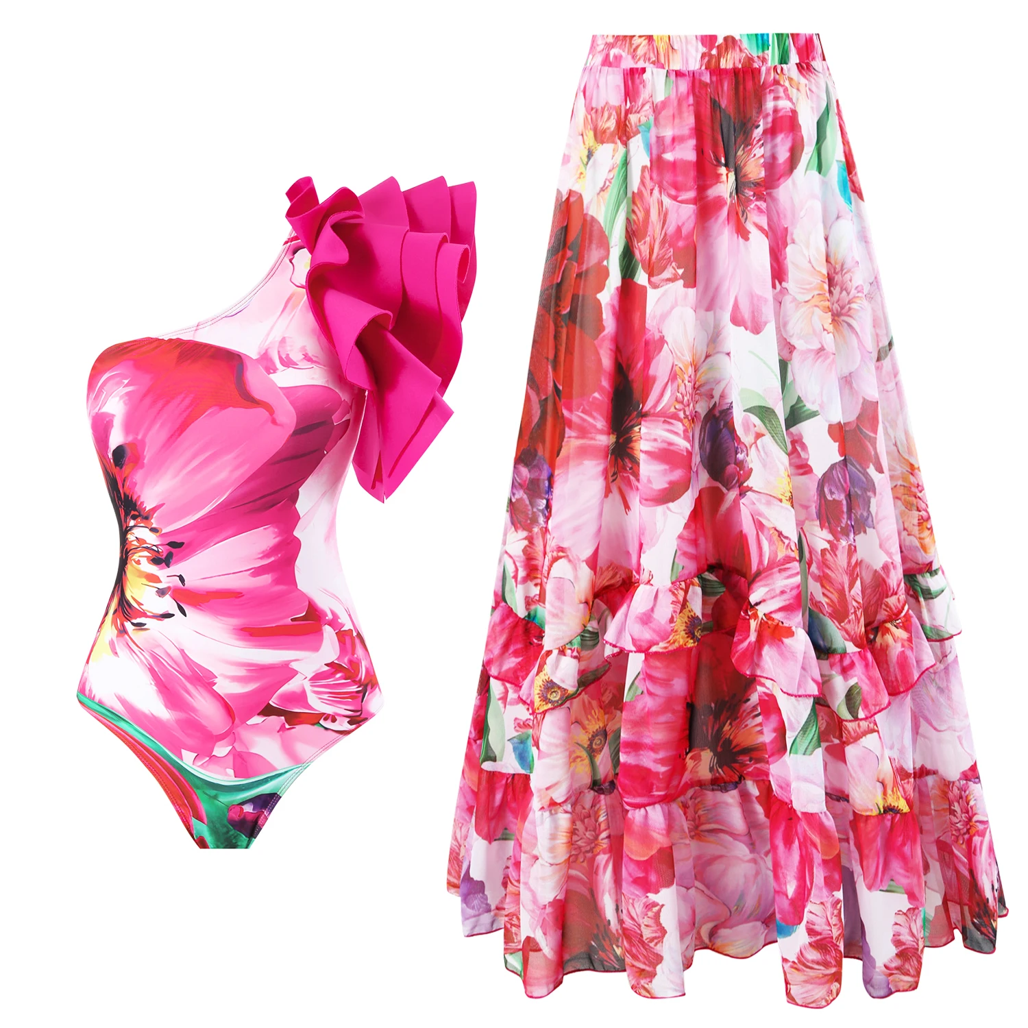 2025 Floral Print Shoulder Ruffle One Piece Swimsuit With Cover Up Women Swimwear Sexy Swim Suit Monokini Bodysuit Bathing Suit
2025 Floral Print Shoulder Ruffle One Piece Swimsuit With Cover Up Women Swimwear Sexy Swim Suit Monokini Bodysuit Bathing Suit