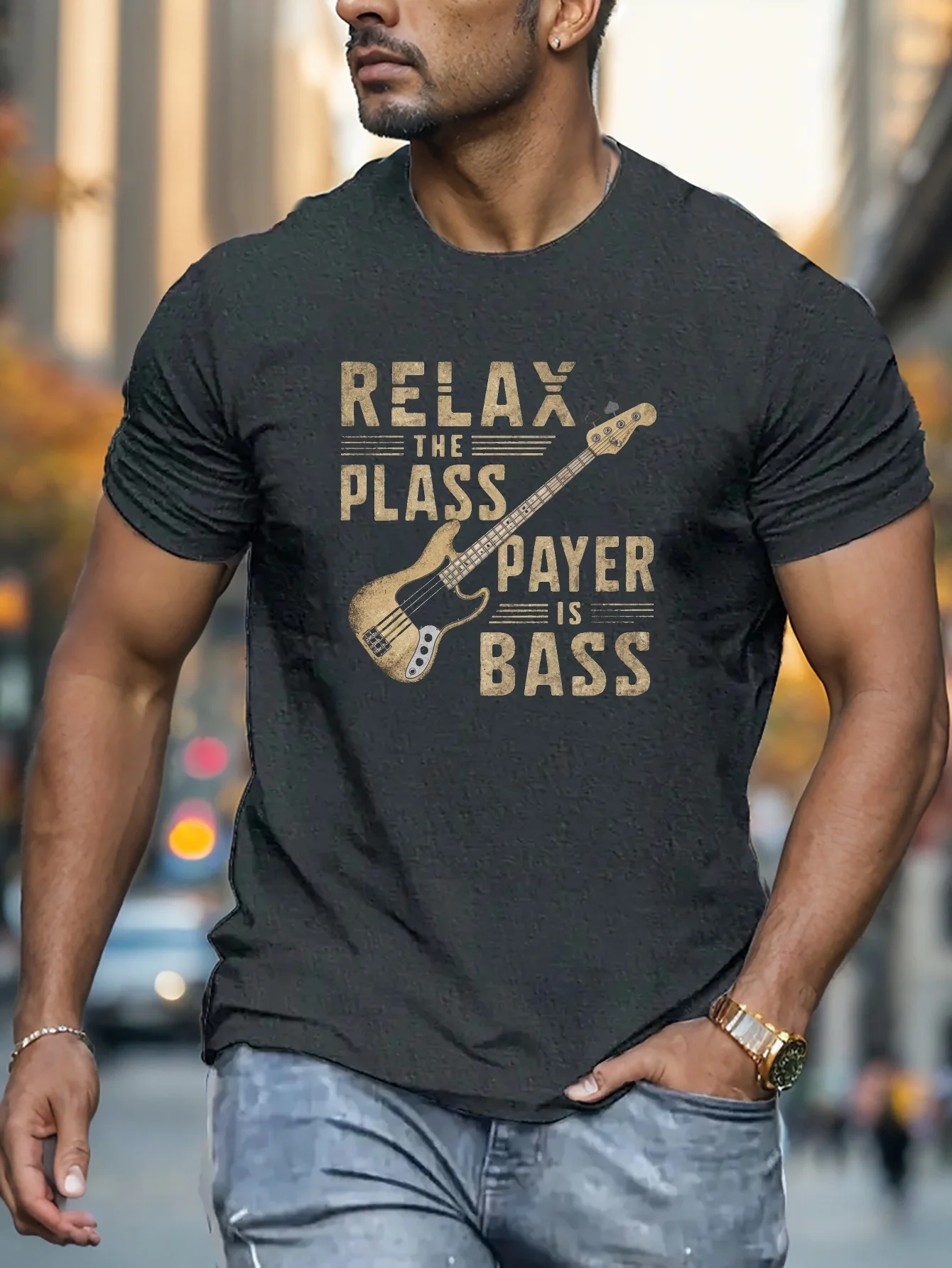 Мужская повседневная футболка больших размеров, графический принт «Relax The Bass Player Is Here», круглый вырез, короткий рукав, трикотаж из 100% хлопка
Мужская повседневная футболка больших размеров, графический принт «Relax The Bass Player Is Here», круглый вырез, короткий рукав, трикотаж из 100% хлопка