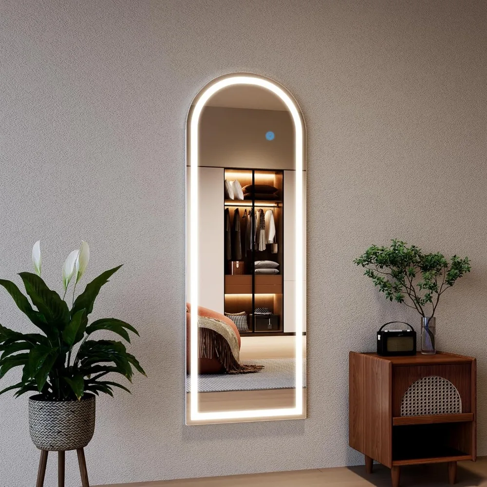 LED Full Length Mirror 56"x20" Floor Mirror with Dimmable Lights-3 Color Modes Full Body Mirror, Standing Leaning Wall Mounted
LED Full Length Mirror 56"x20" Floor Mirror with Dimmable Lights-3 Color Modes Full Body Mirror, Standing Leaning Wall Mounted