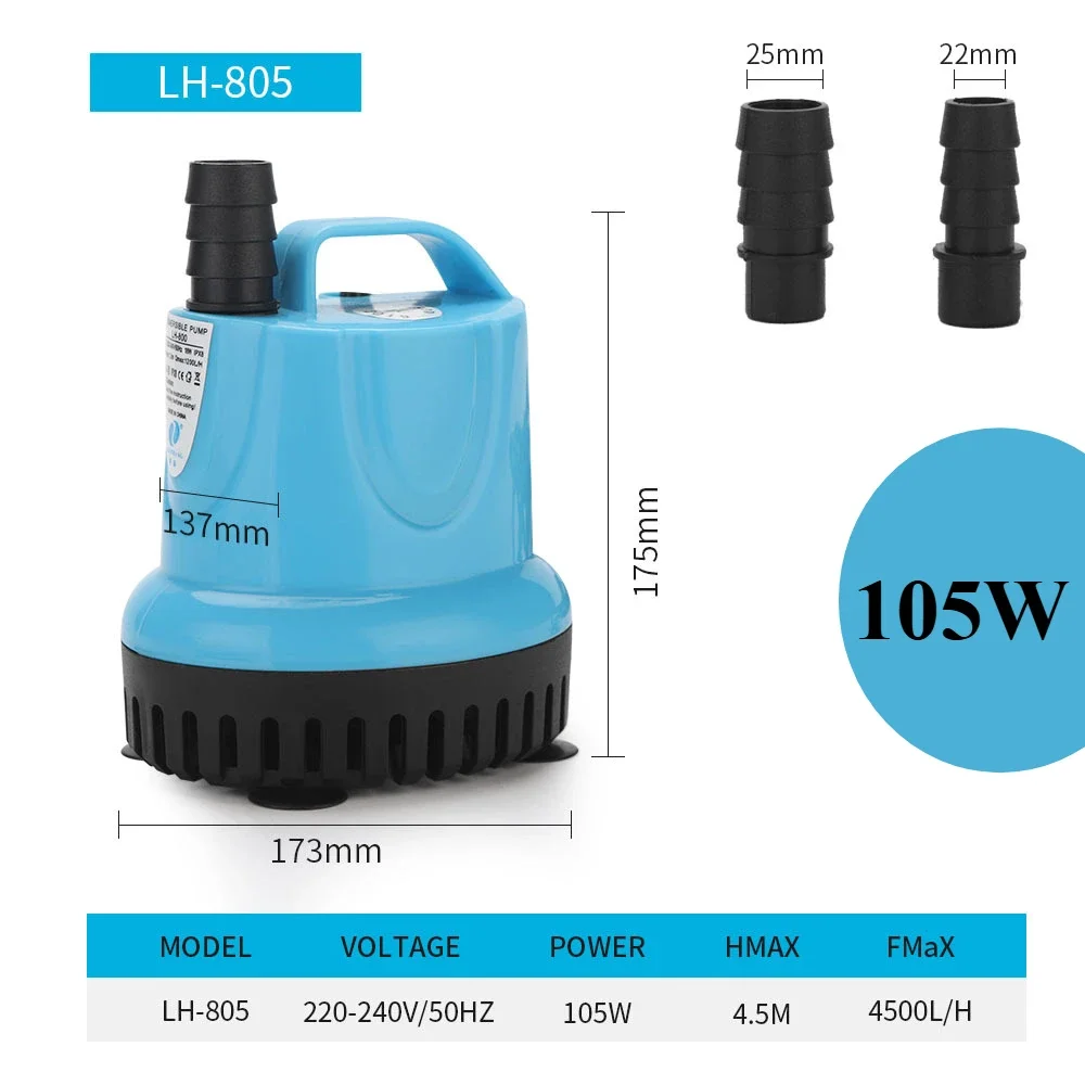 85/105W Aquarium Bottom Suction Pump Water Cycle Filter Pump 110-240V Aquarium Submersible Pump with EU US Plug
85/105W Aquarium Bottom Suction Pump Water Cycle Filter Pump 110-240V Aquarium Submersible Pump with EU US Plug