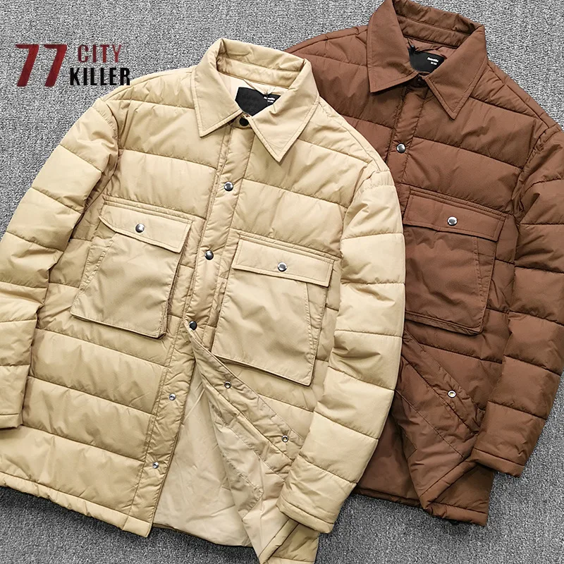 Solid Color Lapel Single Breasted Men's Jacket Multiple Pockets Waterproof Windproof Warm Jacket Men's Casual Fashion Loose Tops
Solid Color Lapel Single Breasted Men's Jacket Multiple Pockets Waterproof Windproof Warm Jacket Men's Casual Fashion Loose Tops