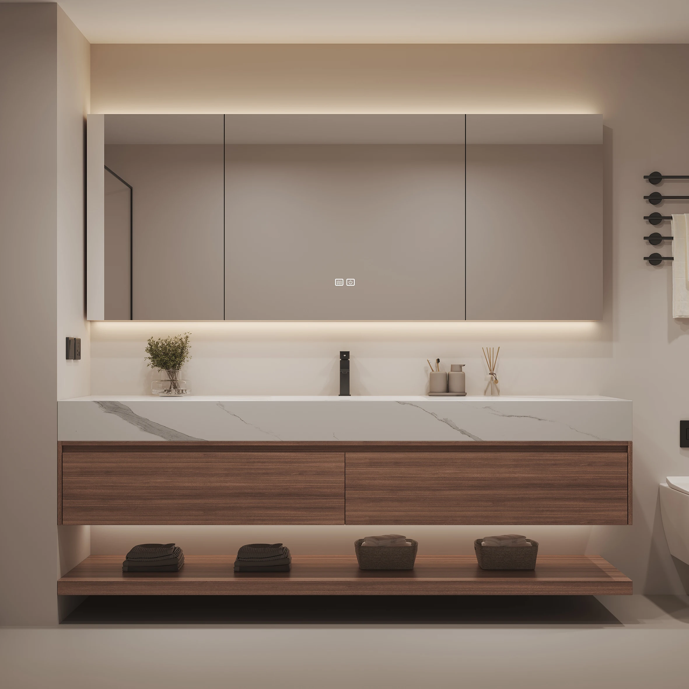 Bathroom Cabinet Combination Smart Mirror Cabinet Toilet Washbasin Integrated Cabinet Washbasin
Bathroom Cabinet Combination Smart Mirror Cabinet Toilet Washbasin Integrated Cabinet Washbasin