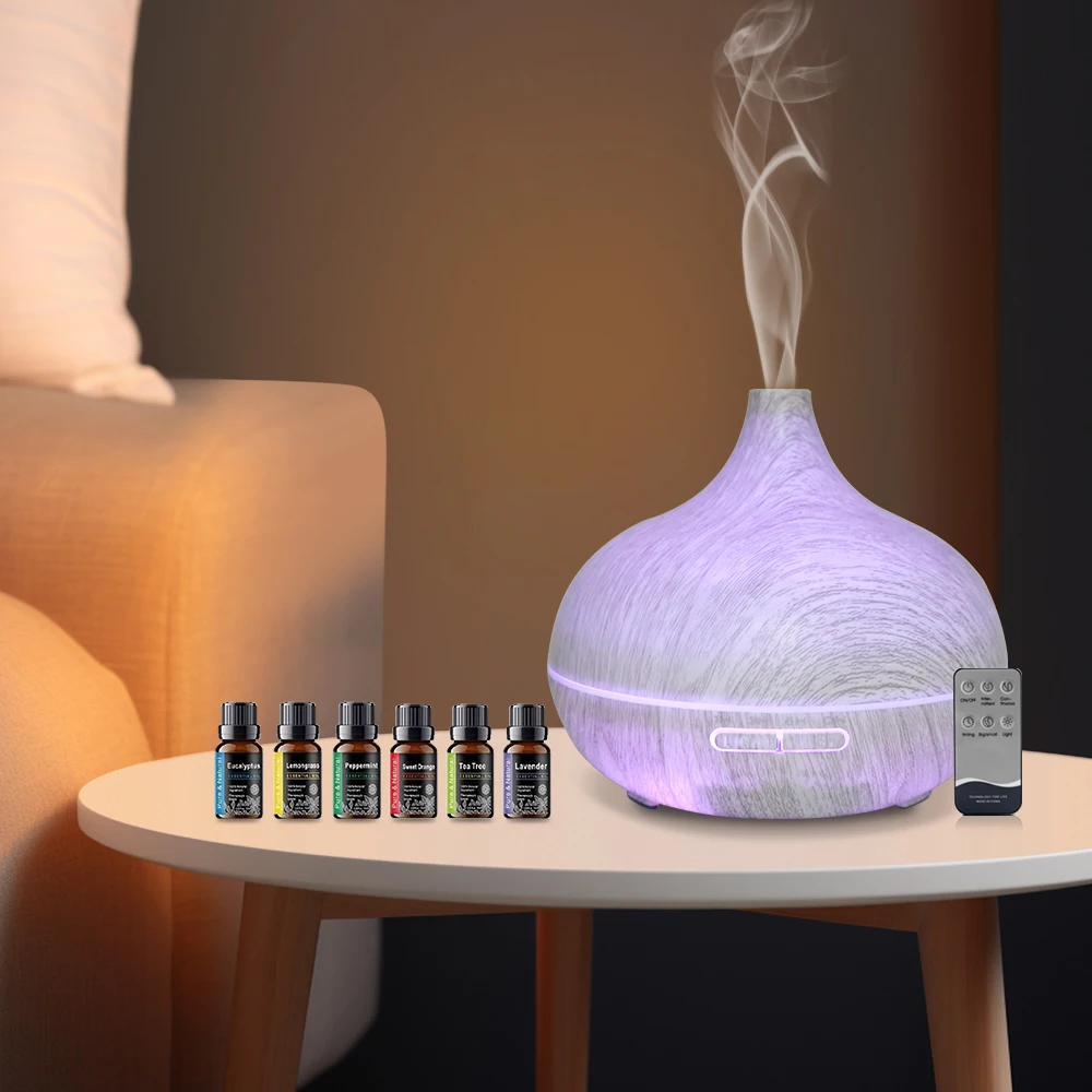 550ml Essential Oil Diffuser & Humidifier Remote Control, Wood Grain Design, Ultra-Quiet for Better Sleep, Includes 6 Premium O
550ml Essential Oil Diffuser & Humidifier Remote Control, Wood Grain Design, Ultra-Quiet for Better Sleep, Includes 6 Premium O