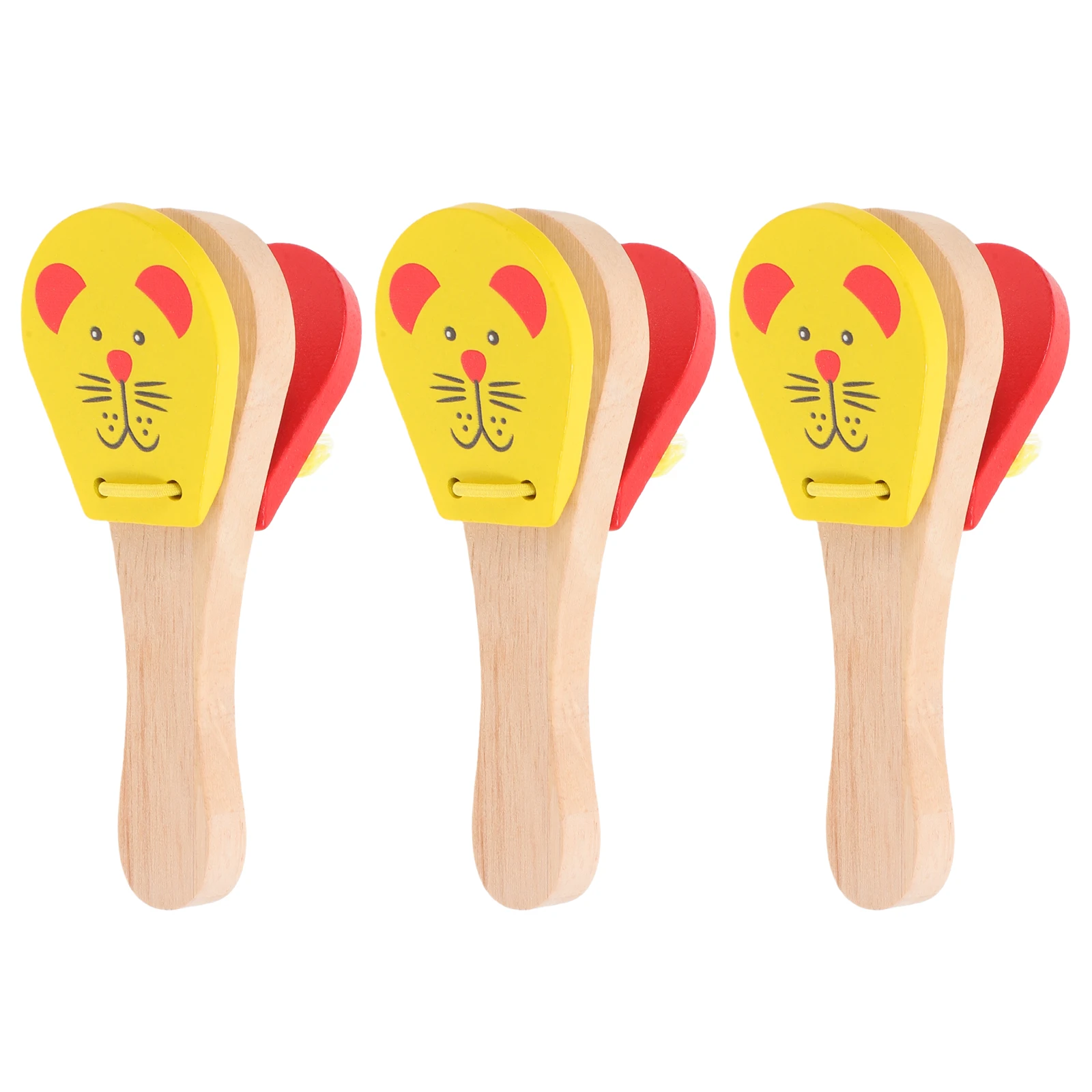 3pcs Wooden Castanets For Kids Toddler Musical Instruments Mouse Design Baby Noise Makers Early Learning Hand Percussion Sound
3pcs Wooden Castanets For Kids Toddler Musical Instruments Mouse Design Baby Noise Makers Early Learning Hand Percussion Sound
