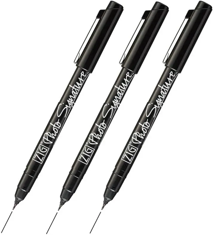 Photo Signature Marker Pen 0.7mm Fine Tip 3-Pack Black, Waterproof Quick-Dry Acid-Free, Made in Japan
Photo Signature Marker Pen 0.7mm Fine Tip 3-Pack Black, Waterproof Quick-Dry Acid-Free, Made in Japan