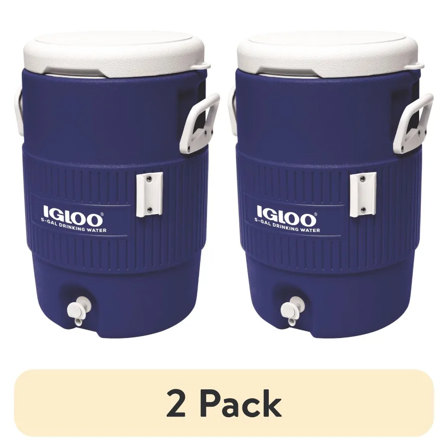 2 Pack 5 Gallon Heavy-Duty Beverage Cooler for Outdoor Parties, Picnics, Camping Blue, Insulated, Leak-Proof, Durable Plastic w
2 Pack 5 Gallon Heavy-Duty Beverage Cooler for Outdoor Parties, Picnics, Camping Blue, Insulated, Leak-Proof, Durable Plastic w