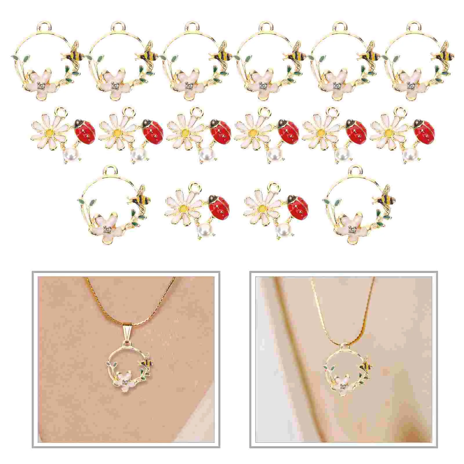 20 Pcs Ladybug DIY Pendant Jewelry Charms for Bracelets Making Cute Flower Alloy Necklace
20 Pcs Ladybug DIY Pendant Jewelry Charms for Bracelets Making Cute Flower Alloy Necklace