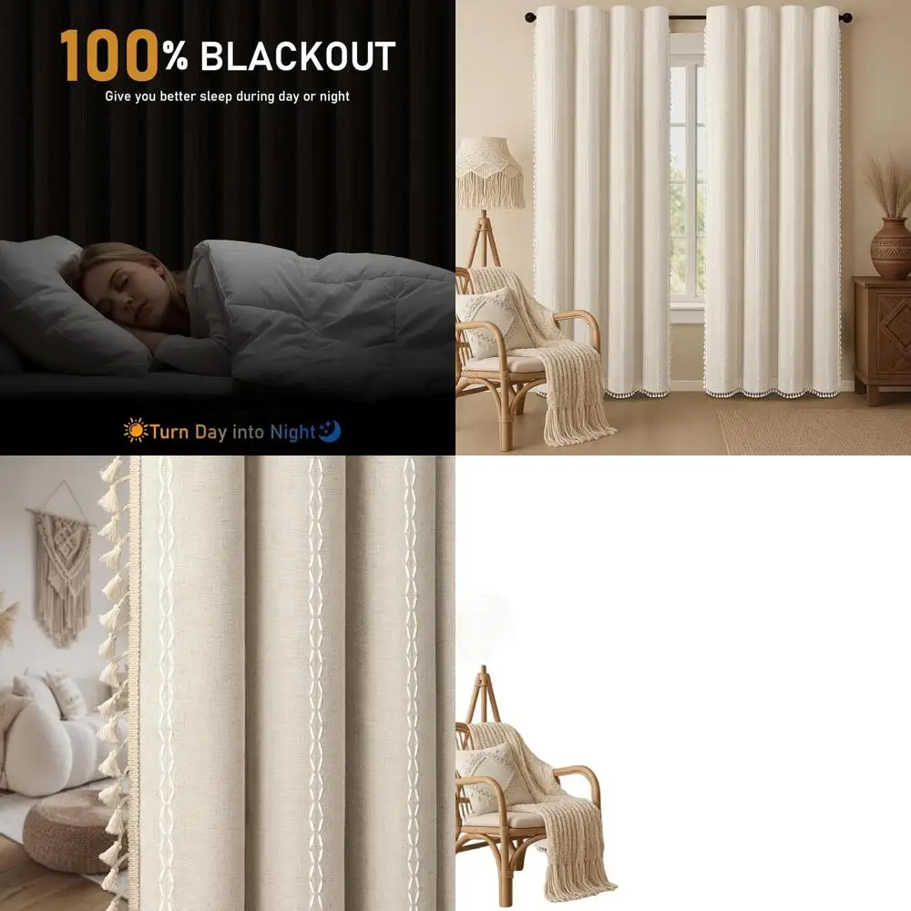 Бежевые льняные шторы в стиле бохо длиной 90 длинных с кисточками и хлопковой вышивкой, стиль фермерского дома для гостиной/спальни
Бежевые льняные шторы в стиле бохо длиной 90 длинных с кисточками и хлопковой вышивкой, стиль фермерского дома для гостиной/спальни