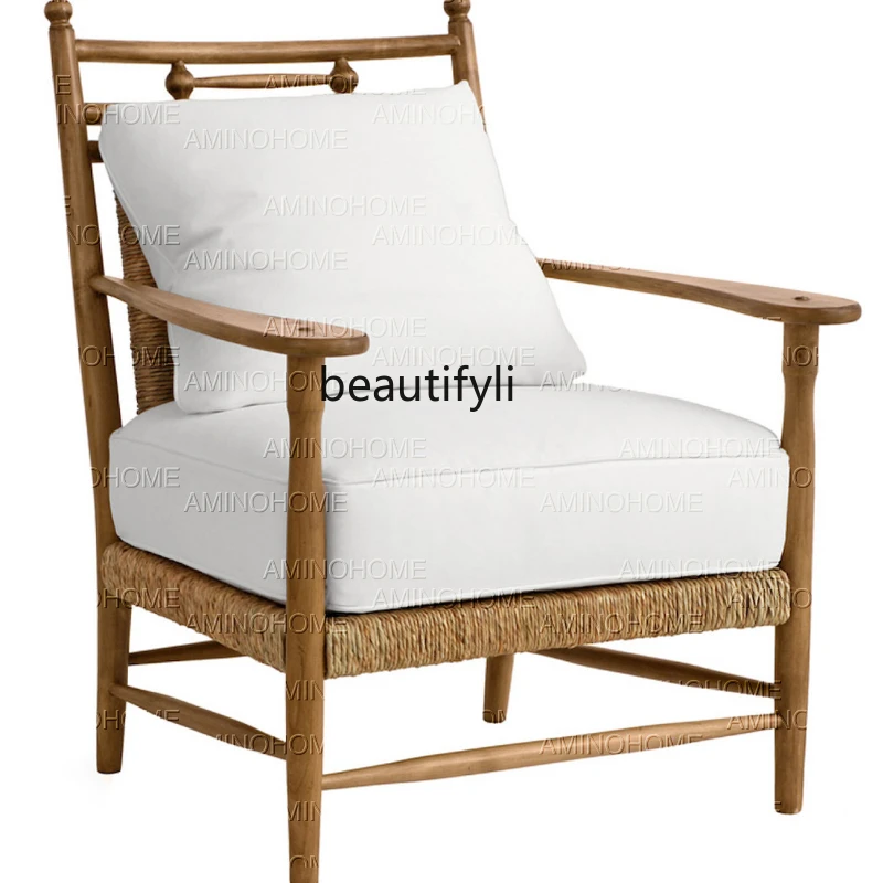 Mid-Ancient Woven Rattan Chair Armchair Solid Wood Rattan Single-Seat Sofa Chair Designer Leisure Chair
Mid-Ancient Woven Rattan Chair Armchair Solid Wood Rattan Single-Seat Sofa Chair Designer Leisure Chair