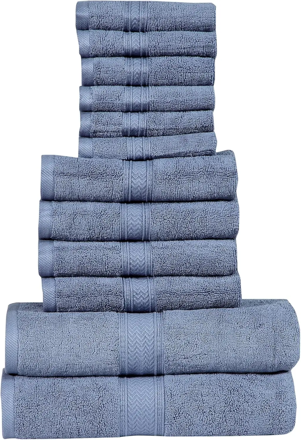 12 Piece 600 GSM Cotton Towel Set - 2 Bath, 4 Hand, 6 Washcloths - Super Soft & Absorbent - Blue
12 Piece 600 GSM Cotton Towel Set - 2 Bath, 4 Hand, 6 Washcloths - Super Soft & Absorbent - Blue