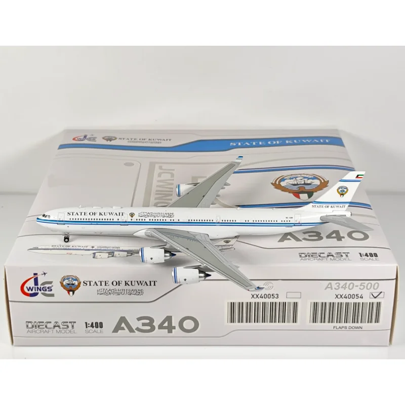 JC Wings литой под давлением масштаб 1/400, специальный самолет Кувейт A340-500, 9K-GBB, модель самолета, коллекция украшений из сплава
JC Wings литой под давлением масштаб 1/400, специальный самолет Кувейт A340-500, 9K-GBB, модель самолета, коллекция украшений из сплава