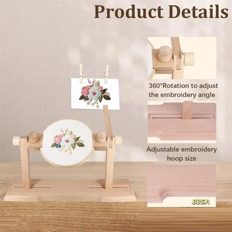 Adjustable Embroidery Hoop Frame, Embroidery Kit Wooden Embroidery Hoop Frame For Beginners
Adjustable Embroidery Hoop Frame, Embroidery Kit Wooden Embroidery Hoop Frame For Beginners
