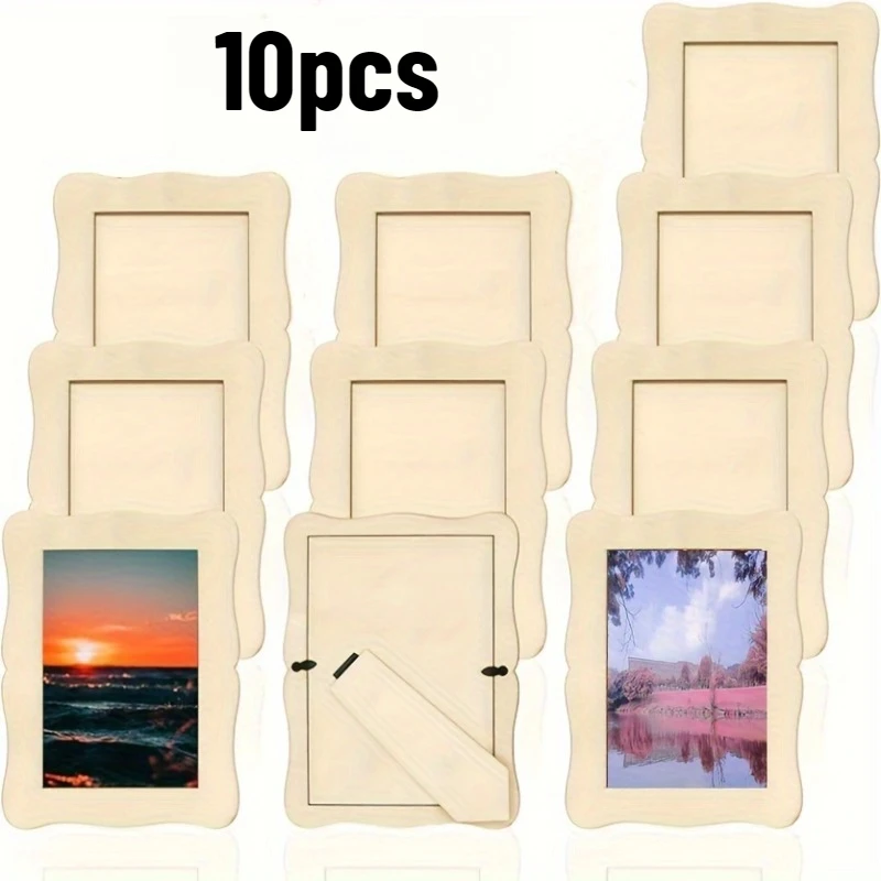 10pcs Wooden Wave Photo Frames Handmade DIY Decorate Your Own Memories Perfect for Festivals Celebrations Party Home Decor Gifts
10pcs Wooden Wave Photo Frames Handmade DIY Decorate Your Own Memories Perfect for Festivals Celebrations Party Home Decor Gifts